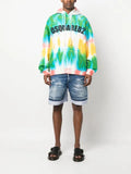 DSQUARED2 tie-dye cotton hoodie