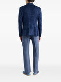 ETRO single-breasted cotton jacquard jacket with floral motif