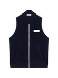 Givenchy sleeveless fleece jacket with gros grain detail