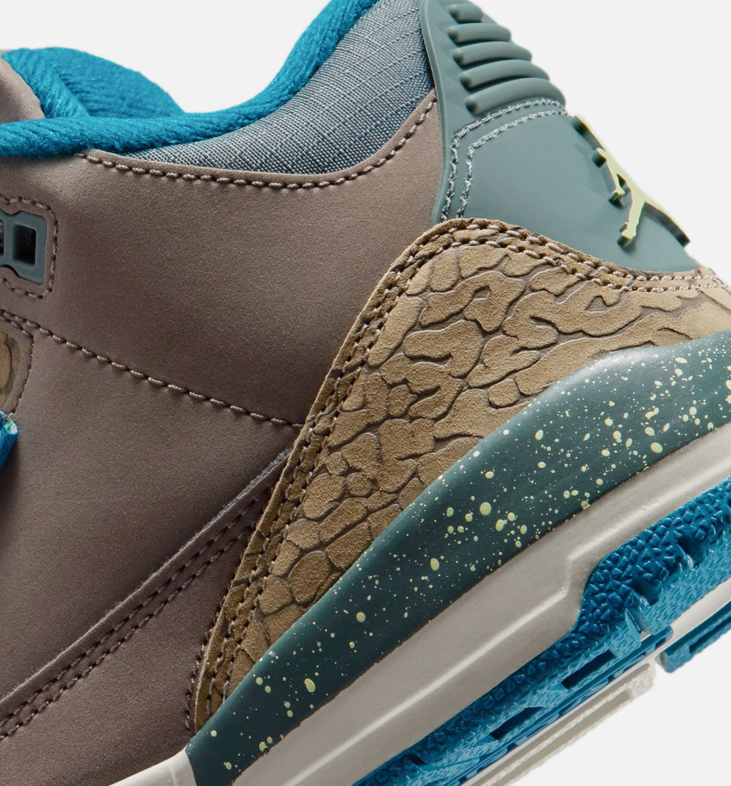 Air Jordan 3 Retro Olive Grey Preschool Lifestyle Shoe – Olive Grey/Green Abyss/Khaki/Sea Glass