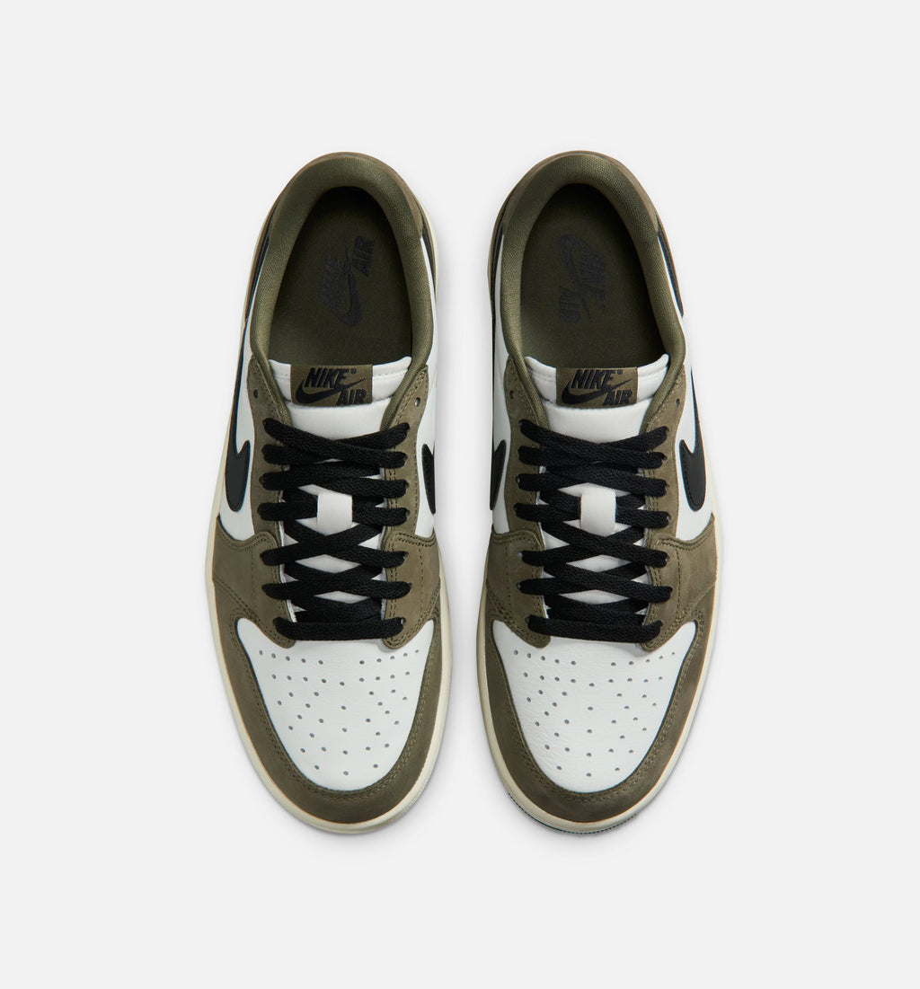 Air Jordan 1 Low OG Men's Sneakers - Medium Olive/Black/Summit White/Sail