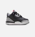 Air Jordan 3 Retro Black Cement Infant & Toddler Sneakers - Black/Fire Red/Cement Grey/Summit White