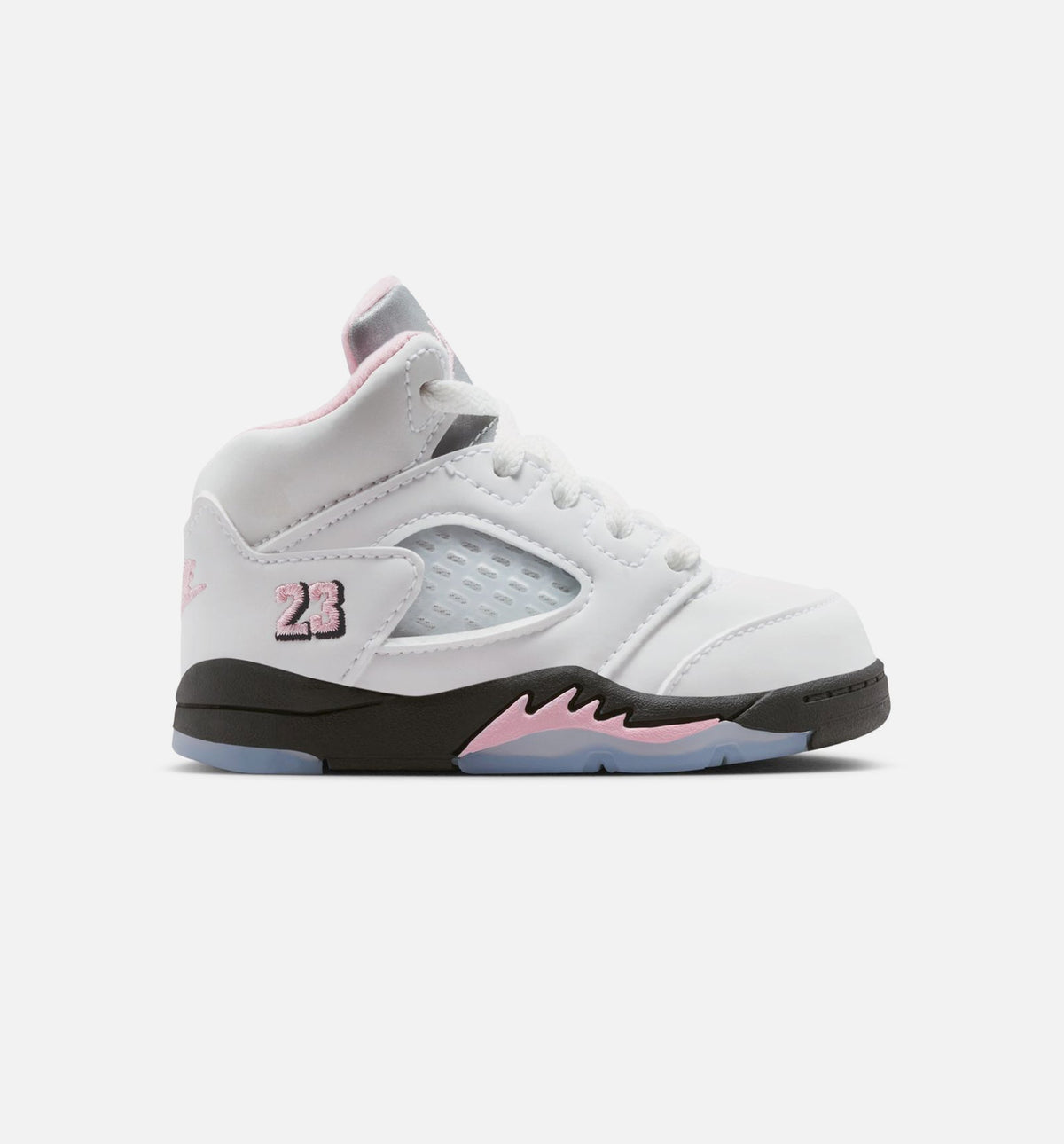 Air Jordan 5 Retro Medium Soft Pink Infant & Toddler Sneakers - White/Black/Medium Soft Pink