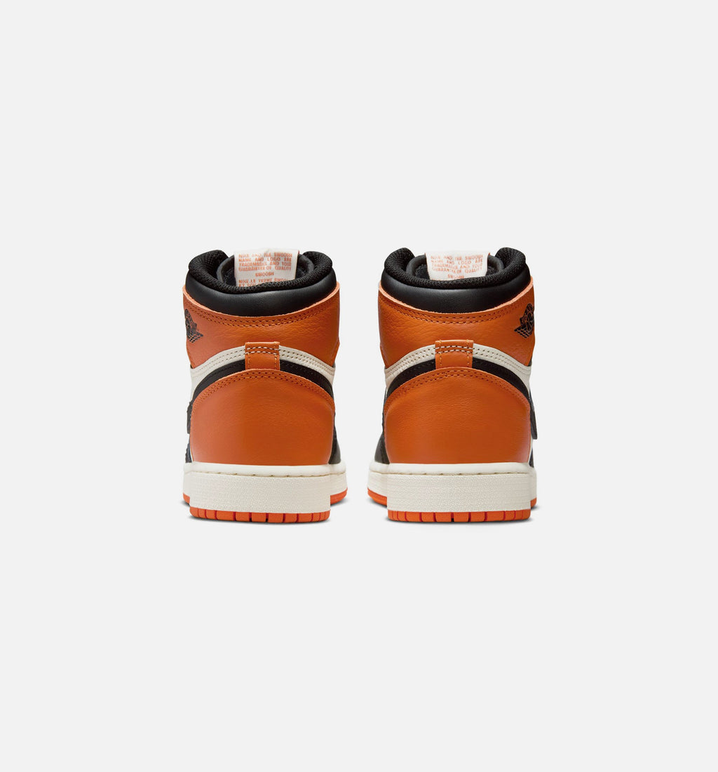 Air Jordan 1 Retro High OG Shattered Backboard Grade School Sneakers - Black/Sail/Starfish