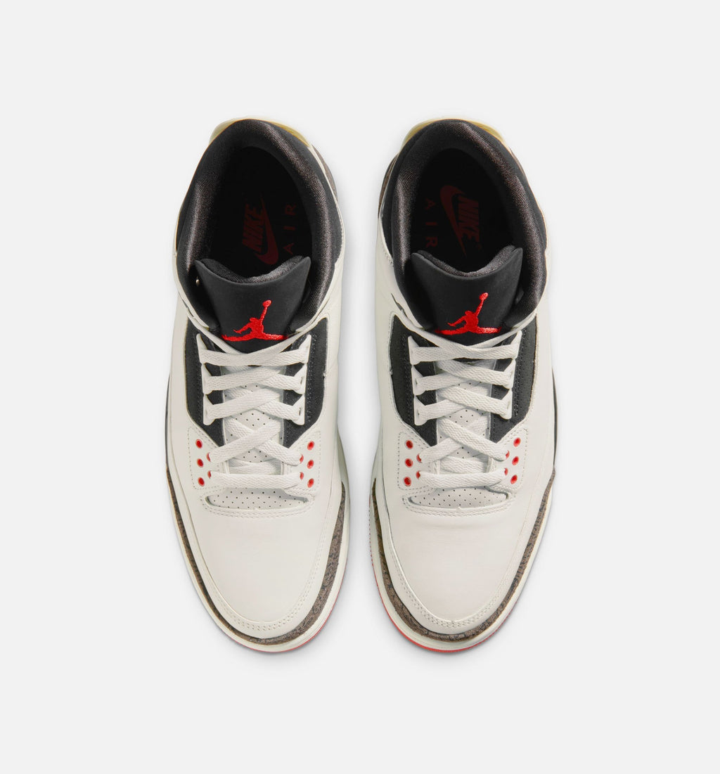 Air Jordan 3 Retro Sail and University Red Men's Lifestyle Shoe – Sail / Black / University Red / Pale Ivory