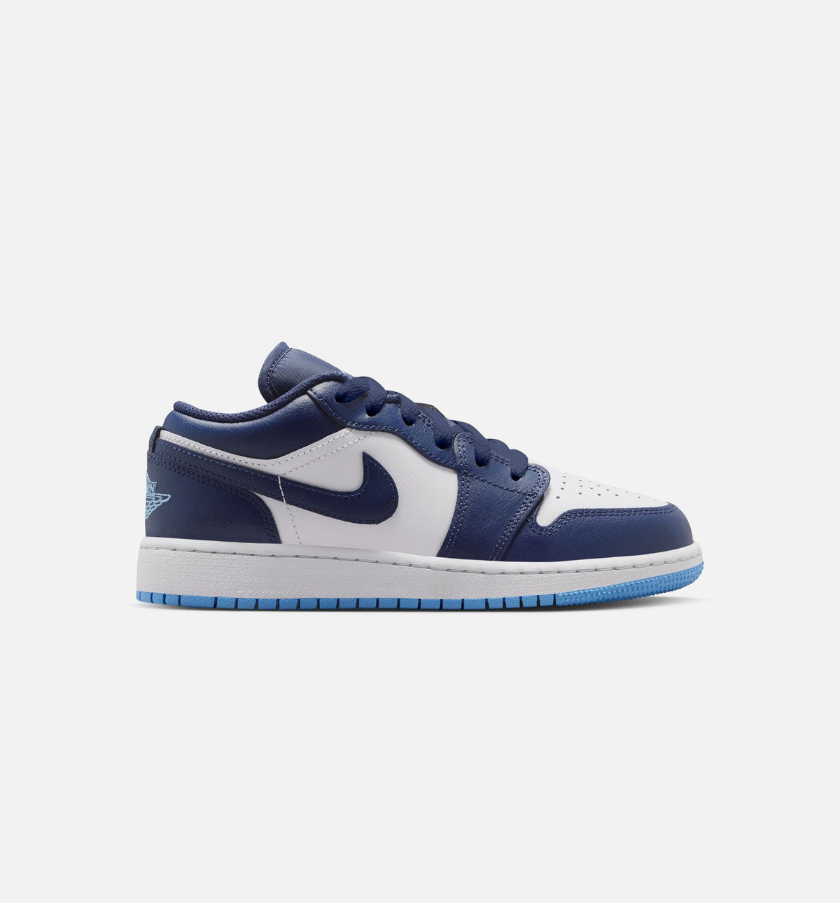 Air Jordan 1 Low Grade School Sneakers - Midnight Navy/University Blue/White