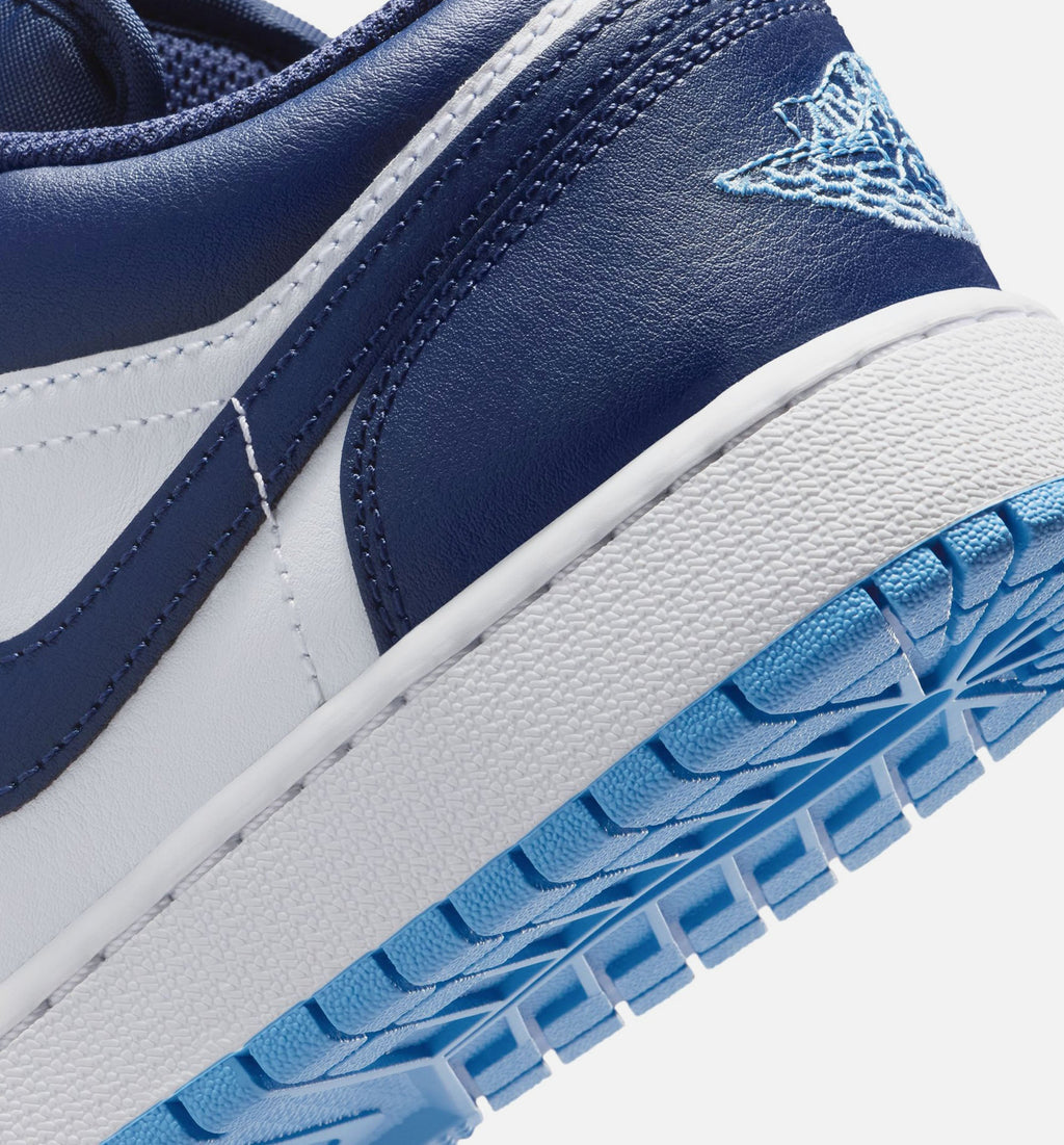 Air Jordan 1 Low Grade School Sneakers - Midnight Navy/University Blue/White