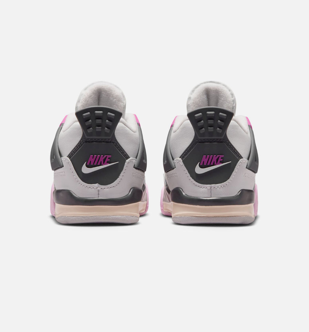 Air Jordan 4 Retro Comic Infant & Toddler Sneakers - Off White/Fire Pink/Anthracite