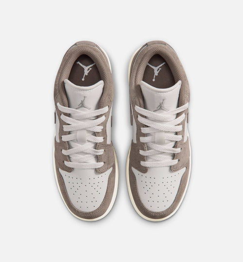 Air Jordan 1 Low Grade School Sneakers - Olive Grey/Enigma Stone/Summit White