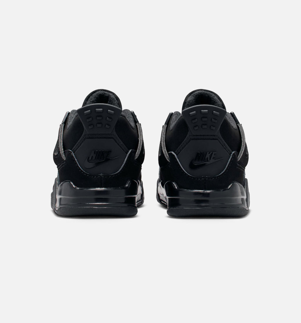 Air Jordan 4 Retro Black Cat Infant & Toddler Sneakers - Black/Light Graphite