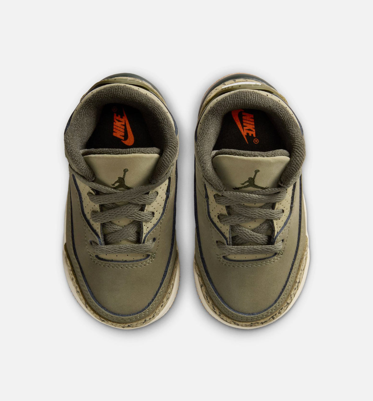 Air Jordan 3 Retro Infant & Toddler Sneakers - Medium Olive/Sequoia/Neutral Olive/Sail