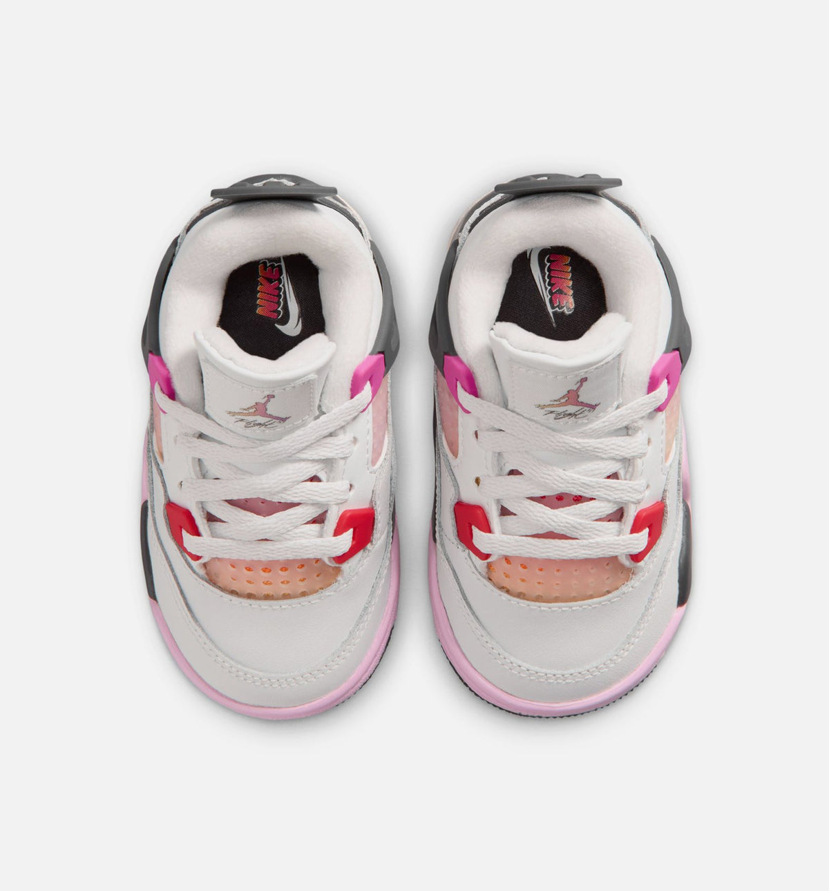 Air Jordan 4 Retro Comic Infant & Toddler Sneakers - Off White/Fire Pink/Anthracite
