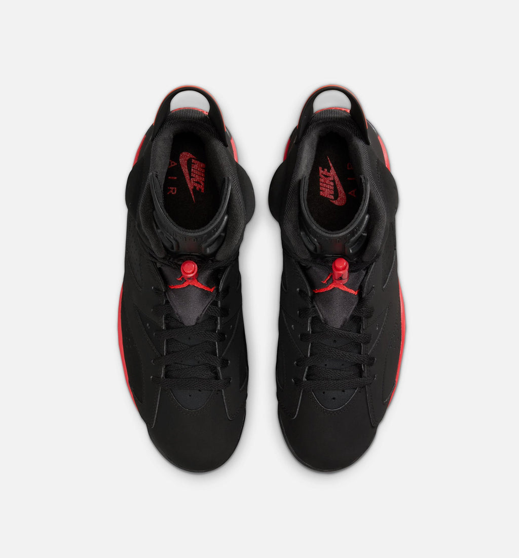 Air Jordan 6 Retro Infrared Salesman Men's Sneakers - Black/Light Crimson