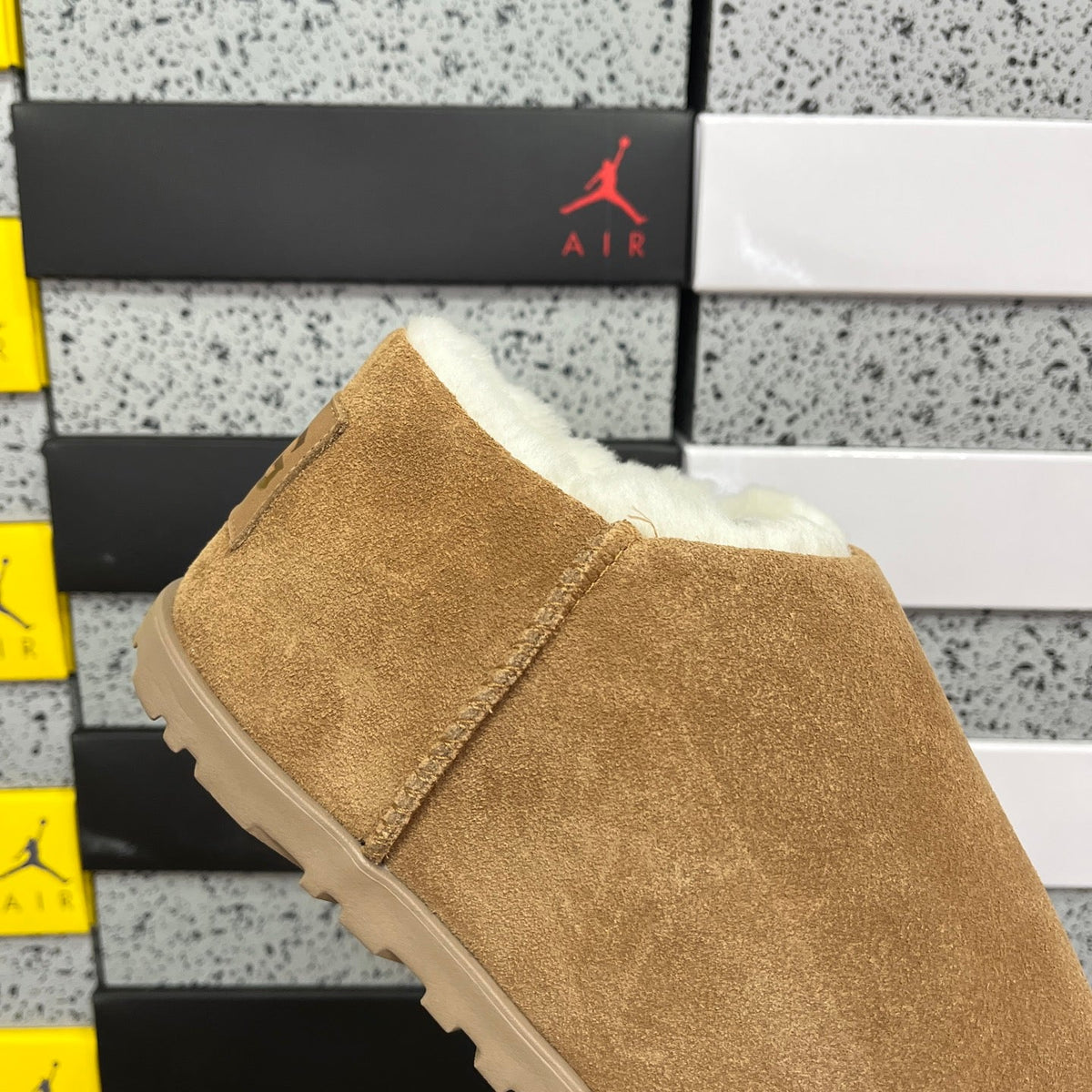 UGG Scufette Slip-On Mule – Suede Open-Back Slipper with Shearling Lining & Tan Lug Sole in Chestnut