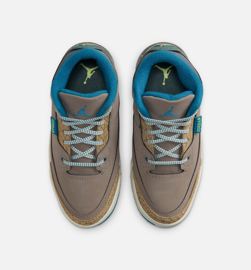 Air Jordan 3 Retro "Olive Grey" Little Kids' Shoe – Olive Grey/Green Abyss/Khaki/Sea Glass