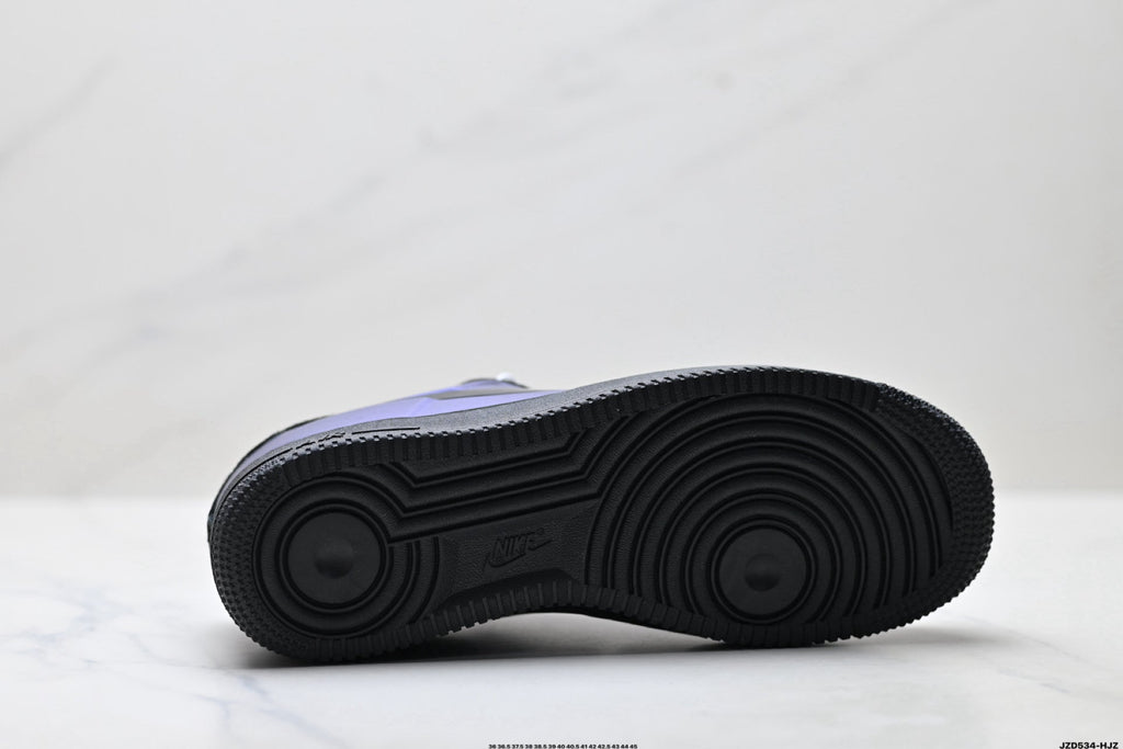Nike Air Force 1 Low Purple Black Unisex Sneakers Style 17