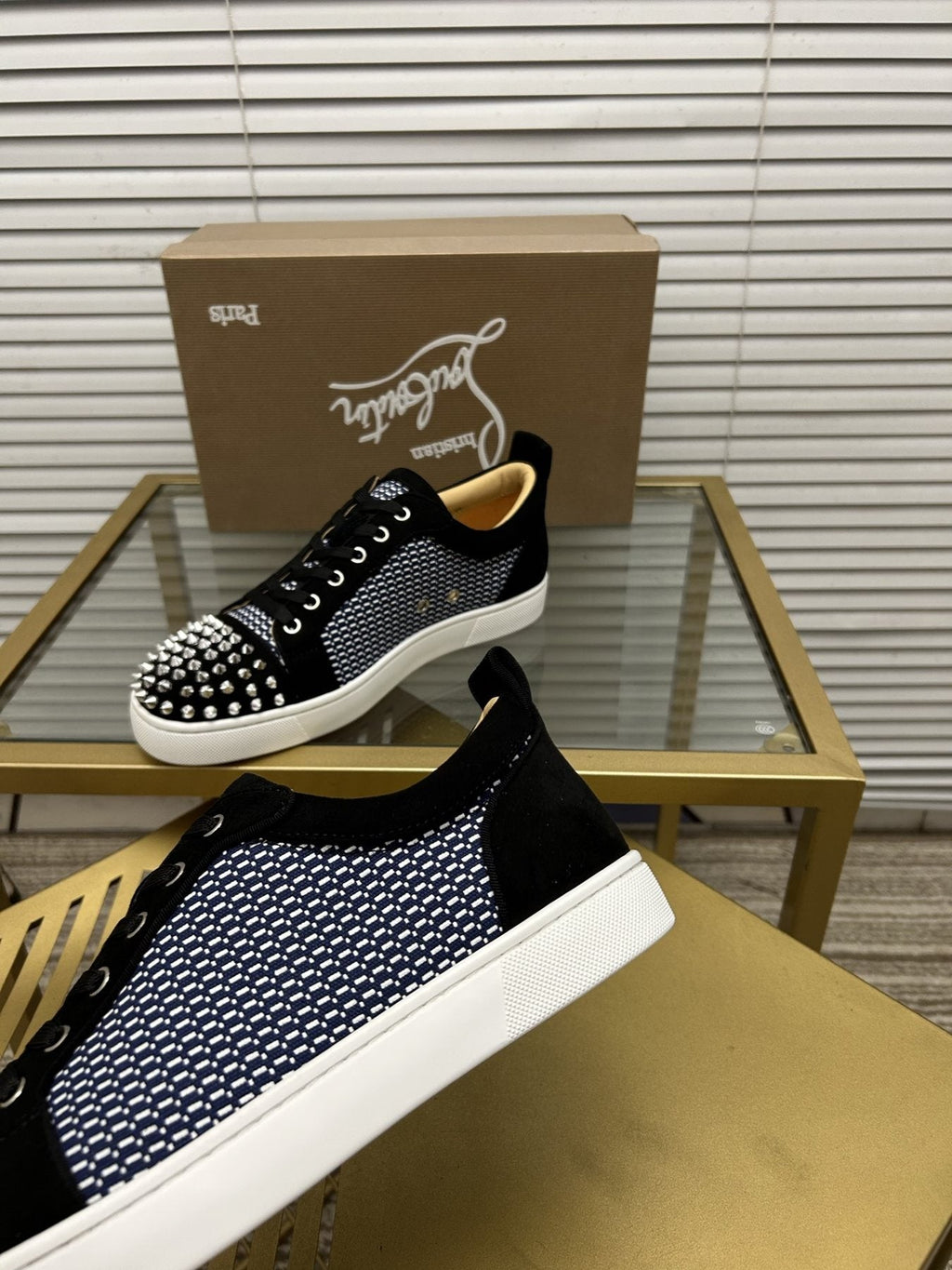 Christian Louboutin Studded Toe Low-Top Sneakers